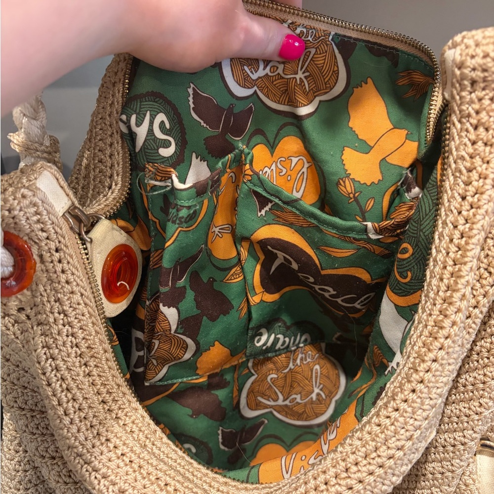 The Sak boho lightweight woven "slouchy" hobo bag/purse - Picture 12 of 14